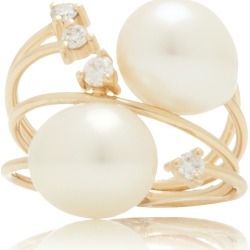 Mizuki Pearl & Diamond Ring Stack