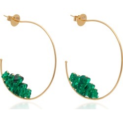 Lauren X Khoo Gummy Bear 18K Gold and Quartz Hoop Earrings