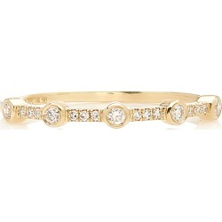 EF Collection 14K Gold and Diamond Bezel Stack Ring