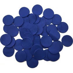 Ombré Leather Leather 50pcs x 25mm Round Navy Blue Nappa Lambskin Leather Piece- Remnant Skin for Crafts, Jewellery Making, Embroidery, Sewing