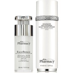 Skin Pharmacy K2 SP Excellence Glycolic Acid Skin Radiance Serum + Advanced Multivitamin Night Moisturiser