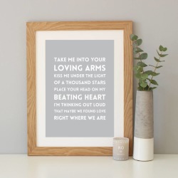 Personalised Song Lyrics Print