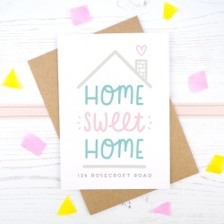 Personalised Home Sweet Home Card