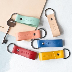 Personalised Leather Key Ring