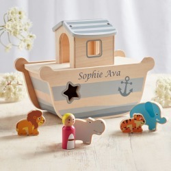 Personalised Noah's Ark Wooden Toy