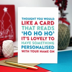 Funny Christmas Ho Ho Ho Card