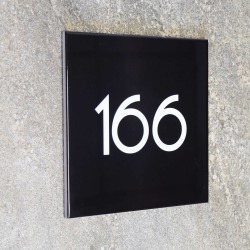 Personalised Art Deco Ceramic House Number Sign