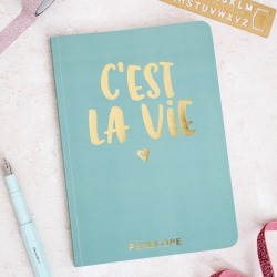 Personalised C'est La Vie Foil Notebook