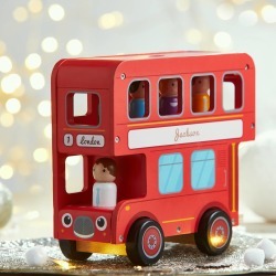 Red Wooden Toy Bus