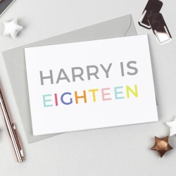 Personalised 18th Birthday Card