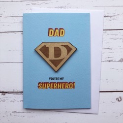 Dad You're My Superhero Card