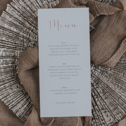 Love Story Menu Card