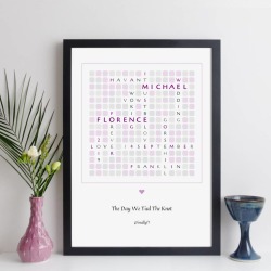 Personalised Crossword Wedding Print
