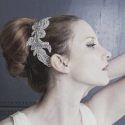 Natalia Diamante Lace Style Wedding Comb
