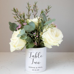 Personalised Wedding Table Number