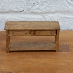 Jacobean Style Dolls House Miniature Oak Sideboard