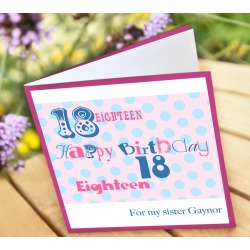 Personalised 18th Birthday Card