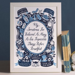 Alice In Wonderland, Famous Quotes Print