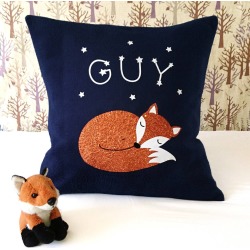 Sleeping Fox Personalised Cushion