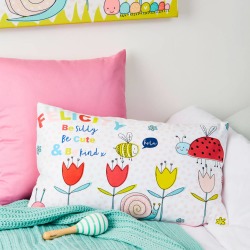 Children's Personalised Pastel Bugs Cushion