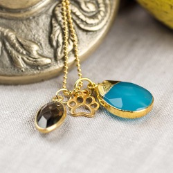 Gold Bear Totem Charm Necklace