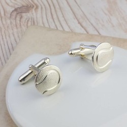 Silver Tennis Ball Cufflinks