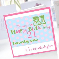 Personalised 21st Birthday Card