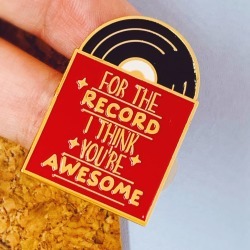 Awesome Record Enamel Pin