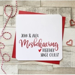 Misbehaving Together Since Personalised Card