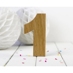 Wooden Number Set Oak