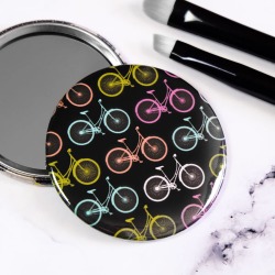 Vintage Bicycle Pocket Mirror, Badge Or Magnet