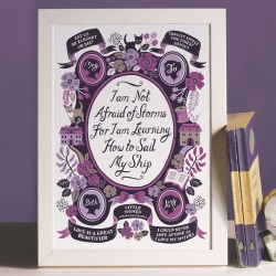 Little Women, Famous Quotes Print