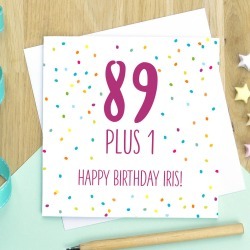 Personalised 90th Birthday Card