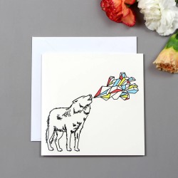 Howling Wolf Greetings Card