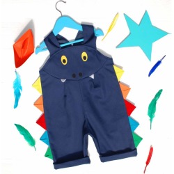 Rainbow Dragon Short Dungaree Costume For Children Rainbow Dragon Short Dungaree Costume For Children