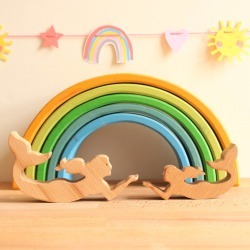 Wooden Toy Mermaid Family