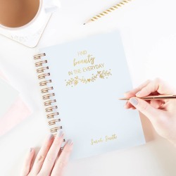 Gold Foil Blush Notebook Personalised