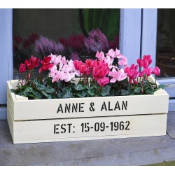 Personalised Windowsill Crate With Cyclamen Bulbs