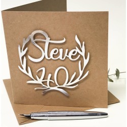 Personalised Papercut 40th Birthday Card