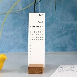 Personalised Calendar, Wooden Desk Calendar