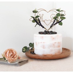 Dark Lavender Wedding Cake Topper