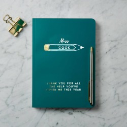 Personalised Gold Foil Teacher Notebook