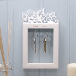 Personalised Small Rose Garden Key Holder