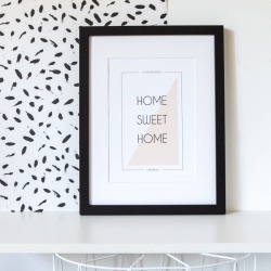 Personalised 'Home Sweet Home' Colour Block Print