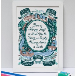 Wind In The Willows, Famous Quotes Print