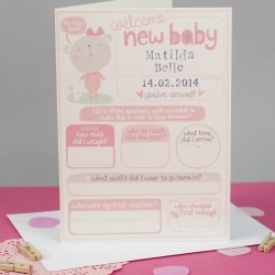 New Baby Girl Card