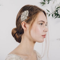 Vintage Brooch Diamante Wedding Comb