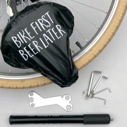 Bike First Beer Later Bike Seat Cover Cyclist Gift