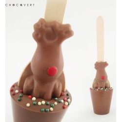 Chocolate Malt Reindeer Cocoa Cuppa Hot Chocolate Spoon