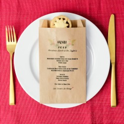 Personalised Set Of 10 Christmas Menu Paper Bags